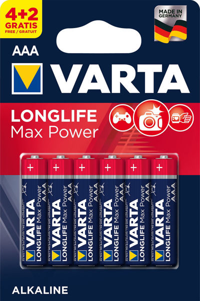 Снимка на Батерии MAX TECH усилени алкални 4+2 бр. AAA