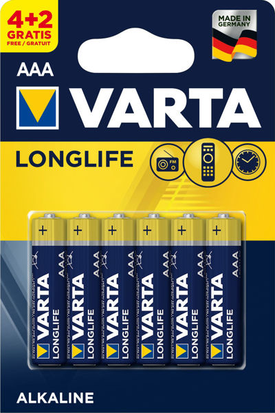 Снимка на Батерии LONGLIFE EXTRA алкални AAA /4 + 2 бр./