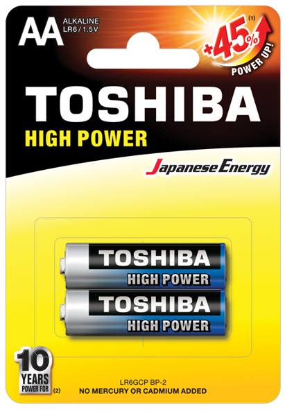 Снимка на Батерия Toshiba Alkaline LR06 1.5V AA - 2 бр. 1TOBA030BL0060000D