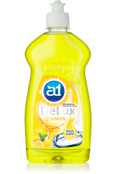 Снимка на Препарат за съдове Delux - лимон 500мл.