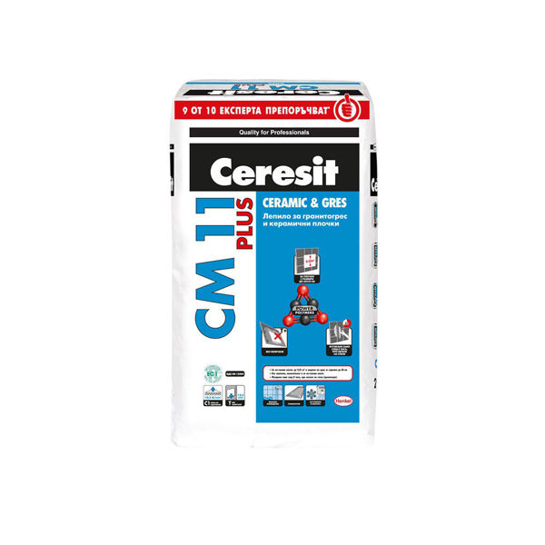 Лепило Ceresit CM11, 25 кг , тънкослойно за лесно на нанасяне върху плочки.