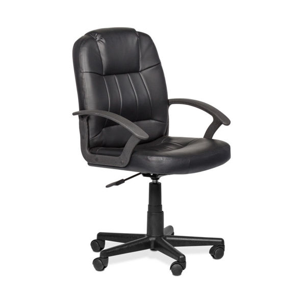 Снимка на Офис стол от еко кожа CARMEN - черен цвят - Carmen - 6080-1