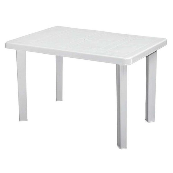 Бяла пластмасова маса