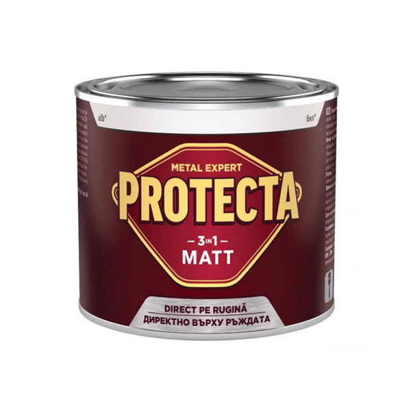 Боя за метал Protecta 500ml бяла мат