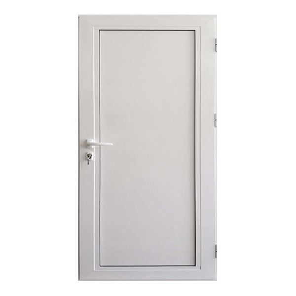 Алуминиева врата за баня 80х200 см дясна бяла