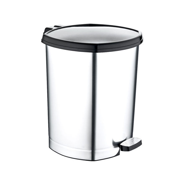 Кош за отпадъци с капак и педал 6 л