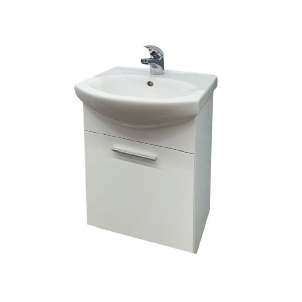 Конзолен шкаф за баня с умивалник