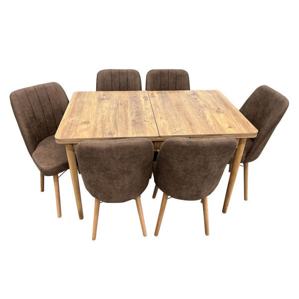 Комплект за кухня трапезна маса + 6 стола